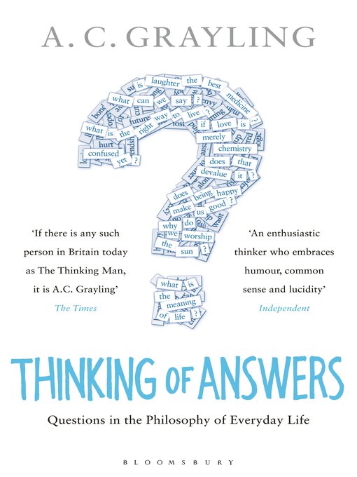 Cover image for Thinking of Answers
